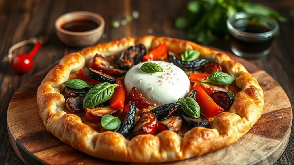 creamy cheese vegetable tart