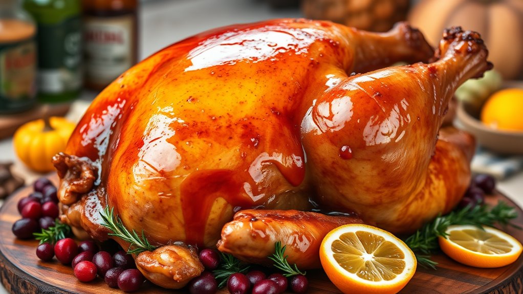 maple bourbon glazed turkey