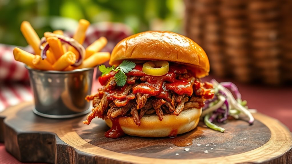 mini burgers with pulled pork