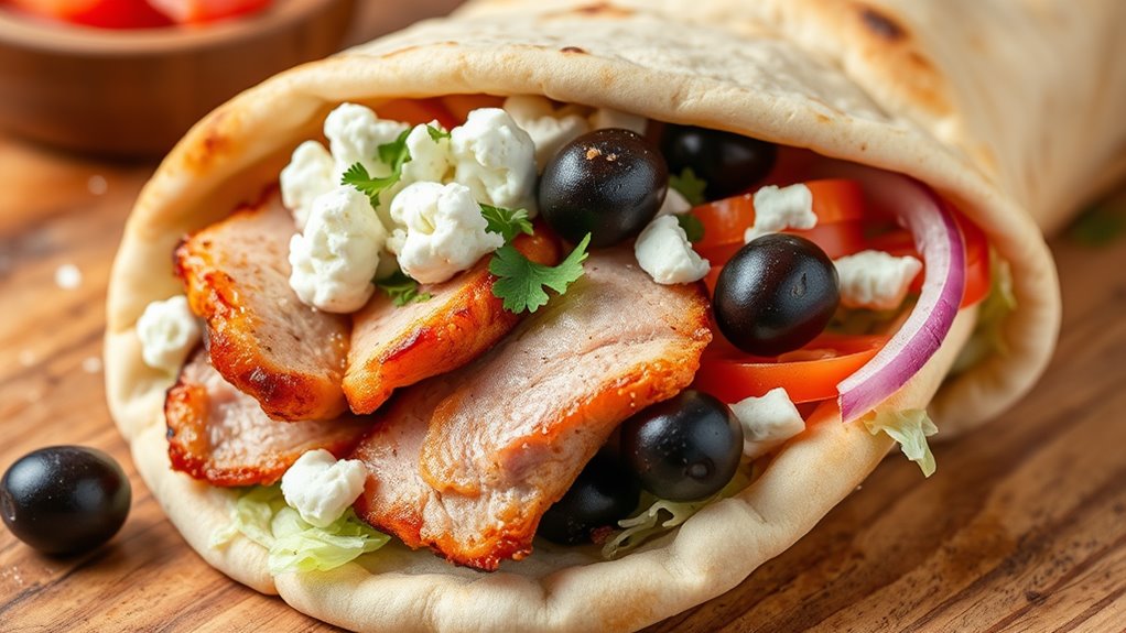 pork gyro with feta