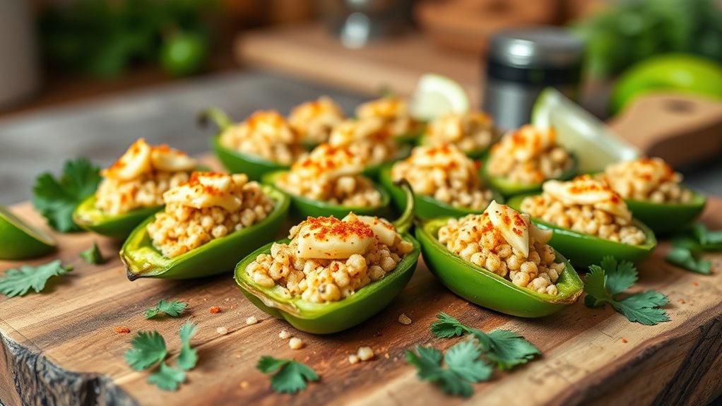 quinoa stuffed spicy appetizers