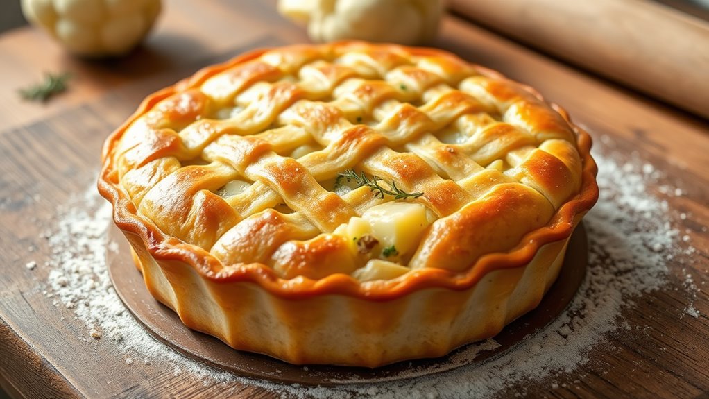 savory cauliflower potato pie