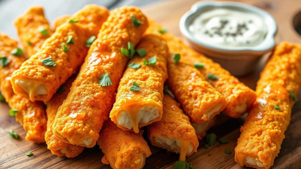 spicy chicken cheese snacks
