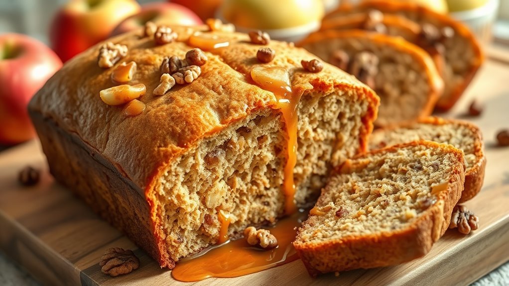 sweet nutty apple bread
