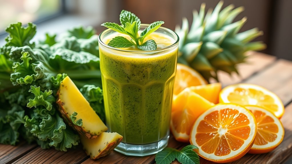 tropical green juice blend